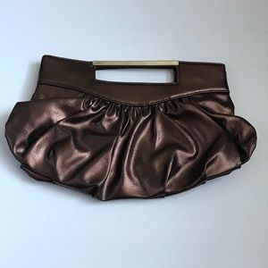 Women’s Brown Metallic Clutch